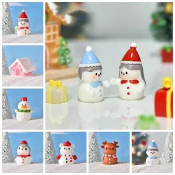 Penguin Duck Couple Snowman Couple Snowman Small Statue Car Interior Supplies 05