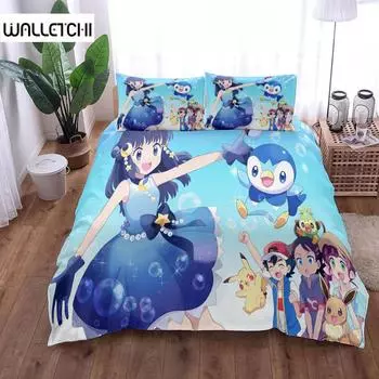 Penguin Duvet Cover Set King Queen Double Full Twin Single Size Bed Linen Set EU single(135x200cm)