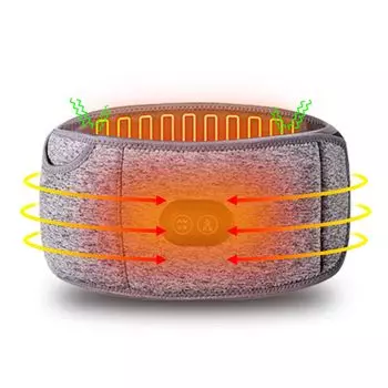 PENIOR Электрический пояс для талии Электрический пояс для талии Горячий пояс Горячая подушка Дальний инфракрасный пояс Горячий пояс Поддерживающий товары для согревания живота Электрический тонкий бандаж для живота серый