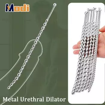 Penis Plug Metal Urethral Dilator Sounding Rod Adult Sex Toys For Men Cock Uretra Dilatation Stainless Steel Urethral Sounds 5mm