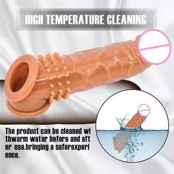 Пенис-рукав для мужчин, утолщение и удлинение, шипы, скобы, сексуальная апатия, специальные частицы, презерватив, секс-игрушки