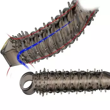 Penis Sack Extra Long Penis Ring Particulate 23cm Length Cock Sack Reusable Sex Toys for Black Men,