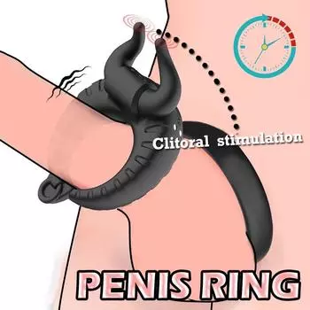 Пенис Задержка члена Кольцо для эрекции Секс-игрушка Вибрирующий член Кольцо для члена Загрязнение Стимулятор клитора Вибратор Пары для мужчин Длиннее Сильнее Сильнее Водонепроницаемый