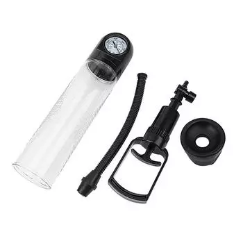 Пенисный насос Вакуумный насос Мужская мастурбация Секс-игрушки для мужчин с манометром Увеличение пениса Black White