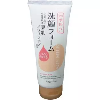 Пенка для очищения лица с изофлавонами сезонного соевого молока Kumano Yushi