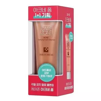 Пенка для умывания Care Zone Acne 1+1 Special (130мл+130мл), Корея очищение