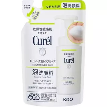 Curel Sebum Trouble Care Пена для умывания лица Сменный блок 130 мл