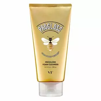 Пенка для умывания лица VT Cosmetics Progloss Foam Cleanser очищающая, увлажняющая [корейская 300 мл] Лицо с медом VT COSMETICS