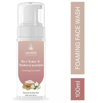Пенка для умывания Neolith Rice Water & Madurai Jasmine ||92% органических || Натуральный солнцезащитный крем, Оживление кожи, Очищение || 100 мл 100 ML белый