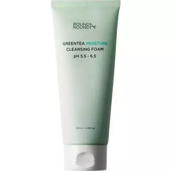Пенка для умывания ROUND AROUND Green Tea Moisture Cleansing Foam [сильно увлажняющая, слегка кислая], один размер, один цвет, 1 шт.