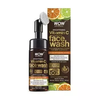 Пенка для умывания с Витамином С: для осветления кожи (150 мл), Brightening Vitamin C Foaming Face Wash, WOW Skin Science