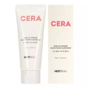 Пенка для умываниям NEXTBEAU очищающая, успокаивающая, увлажняющая, с керамидами для чувствительной кожи 100 мл