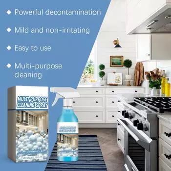 Пенное чистящее средство для кухни, плиты, кухонных принадлежностей, обезжиривает, дезинфицирует и очищает различные поверхности, удаляет запахи 100 мл One Size белый