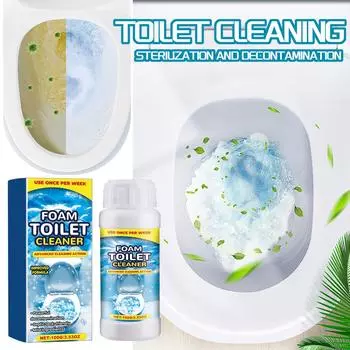 Пенное чистящее средство для унитаза, 100 мл, Очиститель унитаза, Мощное чистящее средство для унитаза, Очиститель пузырьков для унитаза для чистки туалетов, Сильная чистка, Очиститель для унитаза One Size