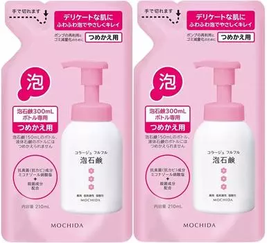 Пенное мыло Collage Furfur розовое, сменный блок 210 мл x 2 (Квази-лекарство)