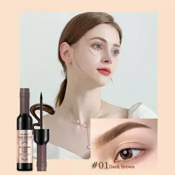 Penny Pin P6012 Бутылка красного вина слеза гель для бровей водостойкий не размазывается 3 цвета кремовый макияж для международной торговли, 01 темно-коричневый