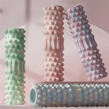 Пенный ролик контрастного цвета: Инструмент для релаксации мышц и икр для начинающих, профессиональное оборудование для йоги и фитнеса Crescent Moon-30cm