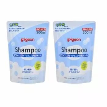 Пенный шампунь-кондиционер Pigeon, мягкий мыльный аромат, сменная упаковка 300 мл x 2 [Оптовая закупка]