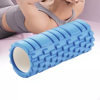 Пенный валик для упражнений на мышцы спины, массажер для глубоких тканей, плеч синий