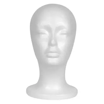 Пенопластовая голова манекена для демонстрации париков, женская подставка-держатель для манекена, легкая пенопластовая модель головы для укладки волос, изготовления шляп и практики косметологии