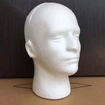 Пенопластовая голова манекена для париков, шапки, шарф, легкая витрина, держатель для парика для салона рисования своими руками белый