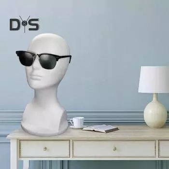 Пенопластовая голова манекена, модель, подставка для париков, шапок, ювелирных изделий, держатель для очков, простая в использовании стойка для магазина для салона, сделай сам, живопись белый