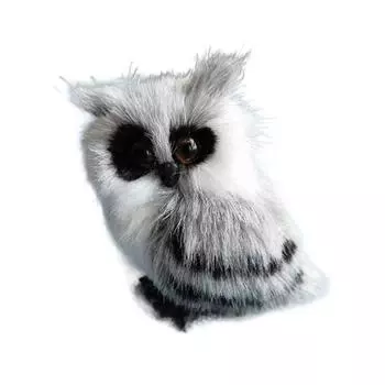 Пенопластовая имитация совы серо-белая яркая пушистая сова подарок искусственная модель совы в помещении и на открытом воздухе 6