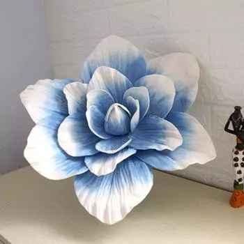 Пенопластовая искусственная большая магнолия 30/40/50 см большой искусственный цветок новый фон стена blue-30cm