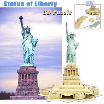Пенопластовый 3D-пазл Статуя Свободы, собранный своими руками, мировая архитектура, пазл, набор для моделирования, игрушки для детей as the picture