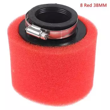 Пенопластовый воздушный фильтр с прямой шеей, губка, очиститель, скутер, грязевой велосипед, мотоцикл 39mm красный