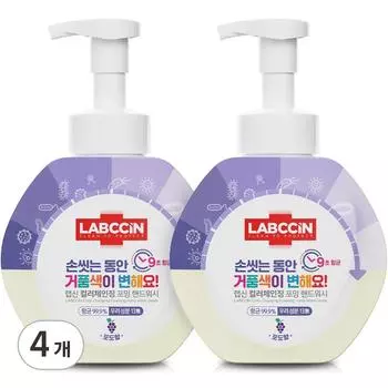Пенящееся средство для мытья рук Rapsin Color Changing с ароматом винограда, 500 мл, 4 шт.