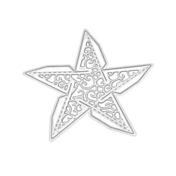 Пентаграмма DIY металлический трафарет для скрапбукинга альбом шаблон бумажных карточек