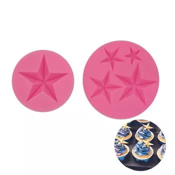 Пентаграмма в форме звезды, украшение для торта, помадка, силиконовая форма, мягкая глина, шоколадный клей для выпечки style 1