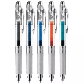 Pentel Ballpoint Pen Gel Ink Energel Infree 0.5mm Clear Shaft BLN75TL5AMZ 5 Colors