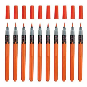 Pentel Brush Pen Pentel Brush Red Ink Medium Points 10 Pieces XFP9L(10) красный