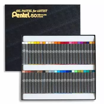 Pentel Crayon Professional Pass 49 цветов PTA-50D (2 белых)
