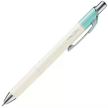 Pentel Energel Clena Gel Ink Ballpoint Mint Green 10 Pens Pen, 0.3mm, Barrel, Black, BLN73LK-A,