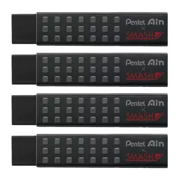 Pentel Eraser Smash Black 4 pieces AMZ-ZETH17SMN4