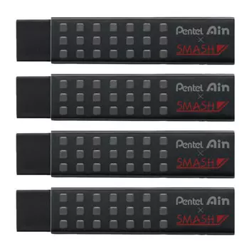 Pentel Eraser Smash Black 4 pieces AMZ-ZETH17SMN4