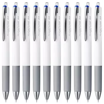 Pentel Flow Tune Ballpoint 10 Oil-Based Pen, 0.3mm, Blue, Pens, BZN203-C
