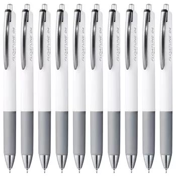 Pentel Flow Tune Ballpoint Oil-Based Pen, 0.4mm, Black, 10-Pack, BZN204-A