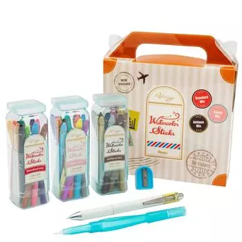 Pentel Full Core Colored Pencils Watercolor Stick 36 Color Set GSS1-36AMZ