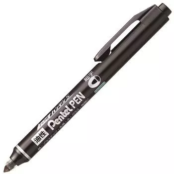 Pentel Knock Type Перманентный маркер Handy S PentelPEN Fine Point Черный 10 шт. NXS15-AP чёрный