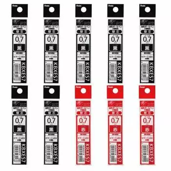 Pentel multi-functional ballpoint pen refill set XKBXES7 0.7mm 7 black 3 red