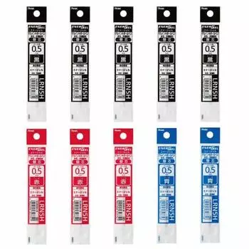 Pentel Multifunctional Ballpoint Pen Refill Set XLRN5H 0.5mm 5 Black, 3 Red, 2 Blue