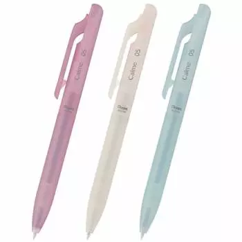 Pentel oil-based ballpoint pen limited edition Calme 0.5mm sheer beige mauve pink frost blue 3 pieces AMZ-BXA105ST6