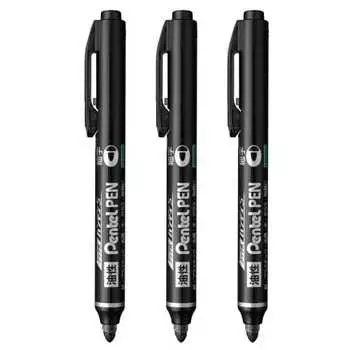 Pentel oil-based pen retractable handy S Pentel PEN AMZ-NXS15AP3 fine point black 3 pieces NXS15AP3AMZ