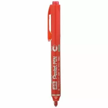 Pentel Oil Pen Handy S NXS15-BP с круглым стержнем и тонким наконечником, красная