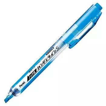 Pentel Packed Highlighter Pen Knock Type Handy Line S Sky Blue XSXNS15-S Bundle Set [3 шт.]