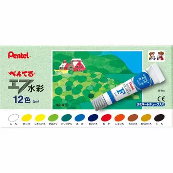Pentel Paint F акварель Lamitube 12 цветов WFR-12